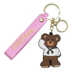 TR테디베어 테디베어 키링 2D 마린보이, 핑크, 2개