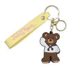 TR泰迪熊 泰迪熊 鑰匙圈 2D 海軍男孩, 黃色, 2個