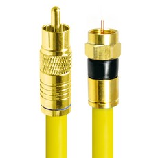 에이치디탑 국산 골드 RCA TO RF 5C 동축 케이블 옐로우 HT-ZYGCR030, 1개, 3m
