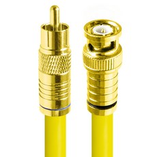 HDtop 韓國製 RCA TO BNC 5C 同軸電纜 黃色, HT-ZYGCB100, 1個