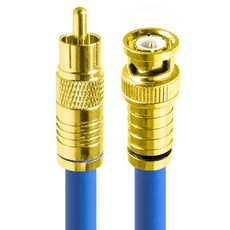 에이치디탑 국산 골드 RCA TO BNC 5C 동축 케이블 블루, HT-ZBGCB500 (50m), 1개