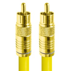 HDtop 韓國手工 數位 75歐姆 鍍金 RCA 同軸 5C 同軸電纜 黃色 30m, HT-ZYGCX300, 1個