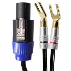 韓國製 Speakon TO Y插 黑色 30C 喇叭線, ML-B3SM50(50m), 1個