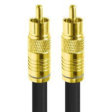 에이치디탑 국산 수제작 디지털 75옴 골드 RCA 코엑셜 5C 동축 케이블 블랙 HT-ZGCX500, 1개, 50m