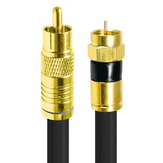 HDtop 韓國製 金色 RCA 轉 RF 5C 同軸電纜 黑色, HT-ZGCR500 (50m), 1個