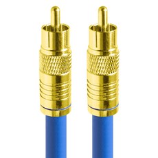 HDtop 韓國製手工數位75歐姆鍍金RCA Coaxial 5C同軸電纜 藍色 30m, HT-ZBGCX300, 1個