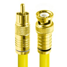 HDtop 韓國製 RCA TO BNC 5C 同軸電纜 黃色, HT-ZYGCB500, 1個