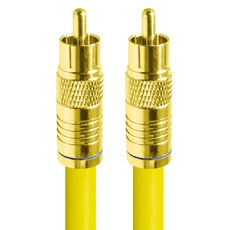 HDtop 韓國手工 數位 75歐姆 鍍金 RCA 同軸 5C 同軸電纜 黃色 50m, HT-ZYGCX500, 1個