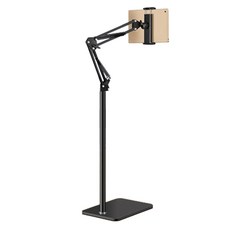 온모아 핸드폰 태블릿 스탠드형 거치대 135cm, 블랙