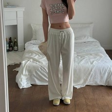 린다샵 여성용 미스티 허리밴딩 찰랑 스판 일자 팬츠 cppt13681k42