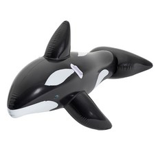 Bestway 乘著大王鯨魚充氣泳圈 BW_41009, 1個, 黑色