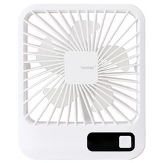 템팬 LED 탁상용 미니 선풍기, TEMFAN-01, 화이트