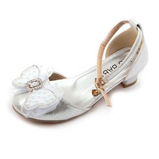 Lulushu 女童寶石綴飾蝴蝶結跟涼鞋 RS148