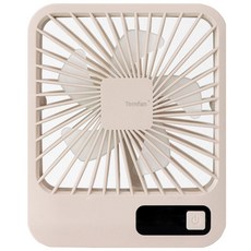 템팬 LED 탁상용 미니 선풍기, TEMFAN-01, 베이지