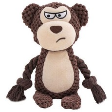 DING DONG PET 寵物動物拉扯遊戲沙沙作響娃娃, 1個, 猴子