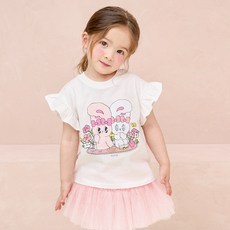 milkmile Esther Bunny 女童透氣郊遊荷葉邊T恤