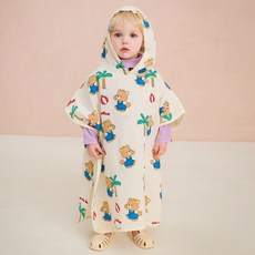 milkmile 兒童沙灘球小熊沙灘浴袍