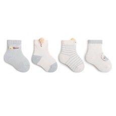 HARAROI 嬰幼兒藍鳥襪子4雙組