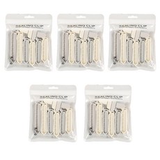 生活女王按壓式密封夾8入組, 象牙白, 灰色, 5套