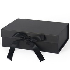 Inp 感動緞帶禮物盒 33號 33 x 25 x 12 cm, 1個, 黑色