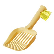 DungDungPet 貓用便袋收納貓砂鏟, 1個, 黃色