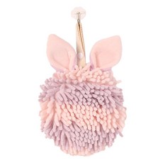 Riyahome 兔子耳朵造型浴室毛巾, 1個, 紫色