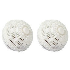 Ju and Ji 無洗劑陶瓷矽膠洗衣球, 白色, 2個