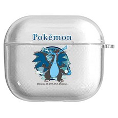 포켓몬 메가 에어팟3 투명 젤리 케이스, 메가리자몽X, 메가리자몽X