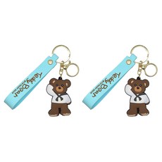 TR테디베어 2D 마린보이 키홀더, 블루, 2개