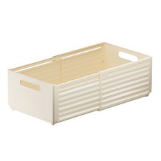 블럭마트 주방 길이조절 수납보관함, 크림, 1개