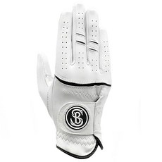 SNBRO 男用羊皮 Pure Soft 雙層加固高爾夫手套 右手用, 1個, 白色