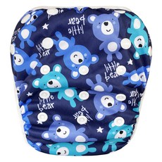 我家寶貝 嬰幼童調節式內褲型泳褲, TPU防水布, 網眼布, 防滲漏, 舒適親膚, 春夏季, 0-3歲, 1件