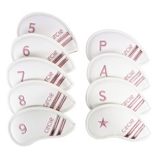 Circle DESIGN GOLF 經典款鐵桿套9件組, 1個, 白色粉紅色