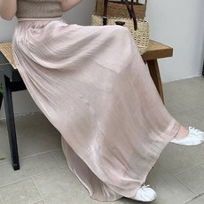 페이퍼먼츠 여성용 플리츠 와이드 치마바지 22534