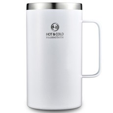 리벤스 데일리 스텐 보온보냉 손잡이 머그컵, 화이트, 670ml, 1개