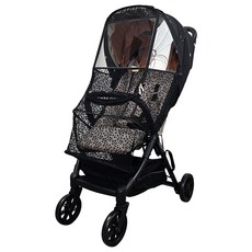 OmOm 嬰幼兒便攜蕾絲嬰兒車蚊帳, 1個, 黑色