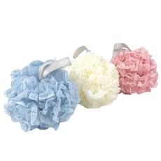 PEONIST 豐富蕾絲沐浴球3件組, 粉紅色, 藍色, 白色, 1入, 1套