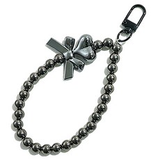 워너프 골드 실버 그레이 포인트 원 홀더 키링 액세서리, 그레이 리본 하트, 1개