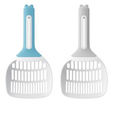 Artipet 簡約細孔貓砂鏟 2件組, 藍色, 灰色