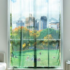 韓國 amante 野餐日雪紡遮光窗簾, 多色