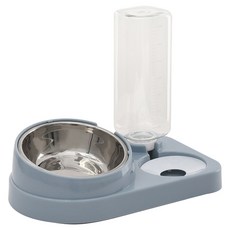 PASTEL PET 寵物半橢圓半自動飲水器, 1個, 灰色