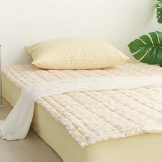 썬데이모닝 면아사 침대패드, 옐로우