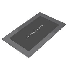 PEONIST 快乾硅藻土腳踏墊, 深灰色, 1個