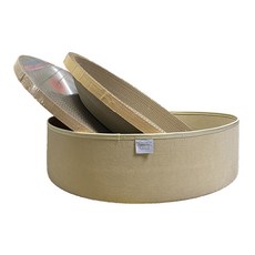 PETSMON 貓咪舒適躺臥溫暖B楞圓形貓抓板, 1個, 米色