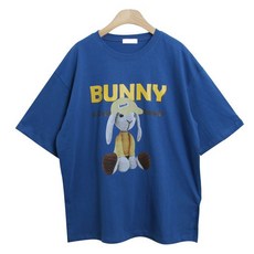 시크블랙 여성용 통기성 텔로난 라운드넥 버니 전사 반팔 티셔츠 cpt14896k43