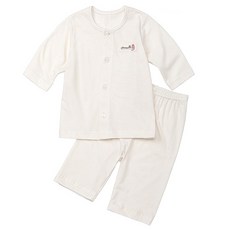with organic 嬰幼兒基本款七分袖家居服上下套裝