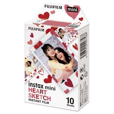 FUJIFILM 富士 instax 角色迷你底片 10入, 愛心素描, 1個