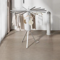 Onmoa 傘形移動折疊式曬衣架, 白色