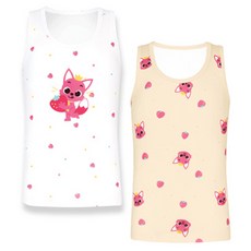 BYC 핑크퐁 여아용 면 런닝 PKP2020 2종 세트