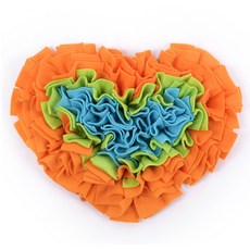 요런개 반려동물 하트 블라썸 노즈워크 장난감 TYPE02, 오렌지, 1개